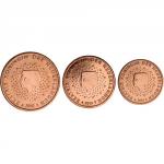 Mini set obehových Euro mincí Holandska 2013 - 1, 2, 5 cent