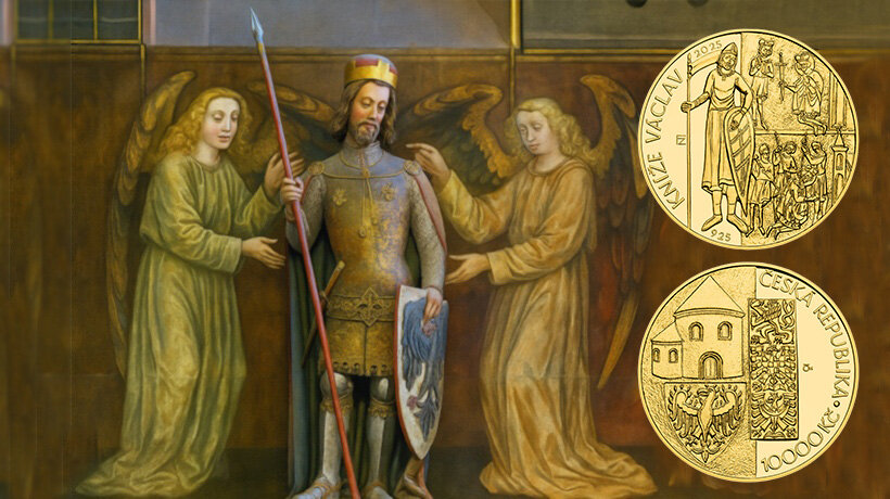 10 000 Koruna Česko 2025 - Kníže Václav investiční zlatá mince