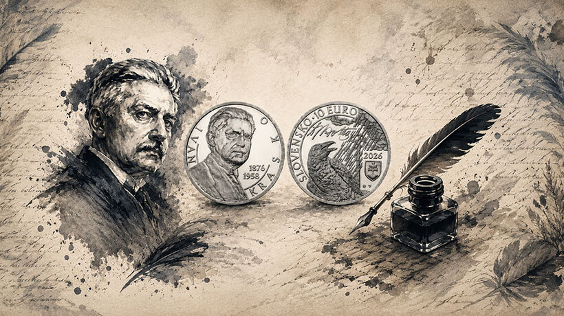 10 euro Ivan Krasko pamětní stříbrná mince Slovensko 2026