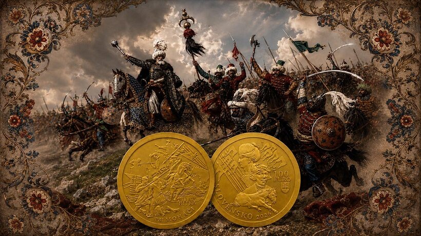 100 EURO Bitva u Moháče 2026 – slovenská zlatá mince