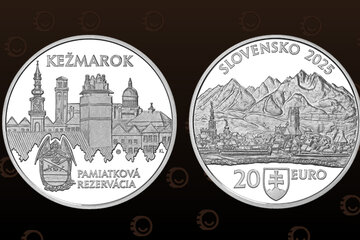 Stříbrná 20 € mince Kežmarok – 75. výročí památkové rezervace | Numismatická novinka 2025
