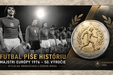 Slovenská 2 euro mince 2026 Mistři Evropy 1976