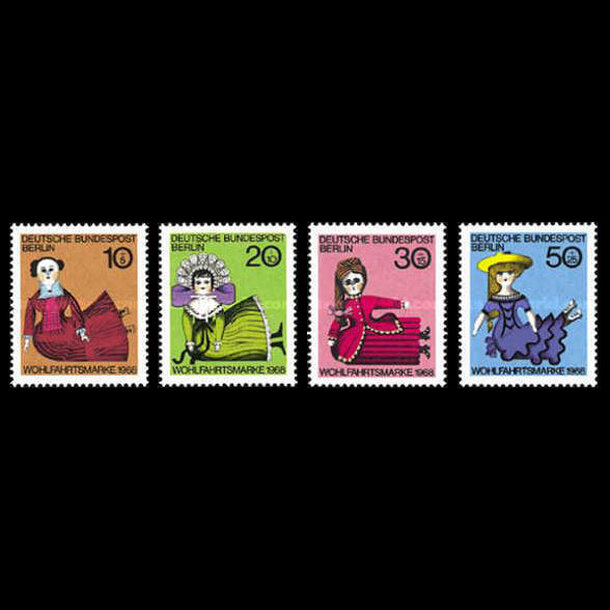 Séria známok nsr- berlín 1968 - charitatívne známky - znamky-beriln-1968-322-25