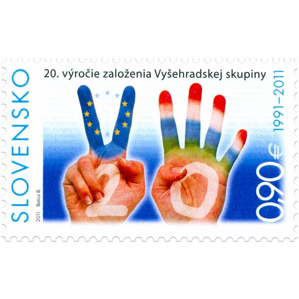 Známka slovensko 2011 - vyšehradská skupina - známka-2011-vyšehrad