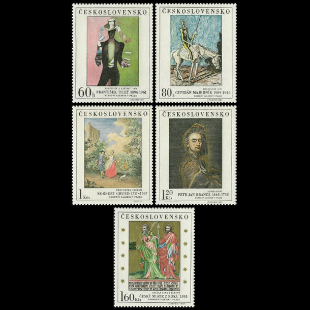 Séria známok československo 1967 - umenie - znamky-1967-1748-2