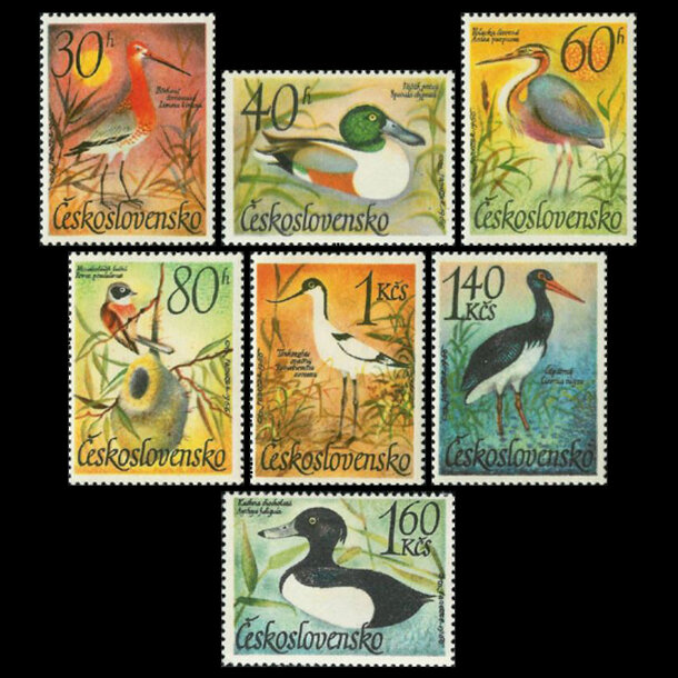 Séria známok československo 1967 - vodné vtáctvo - znamky-1967-1681-7