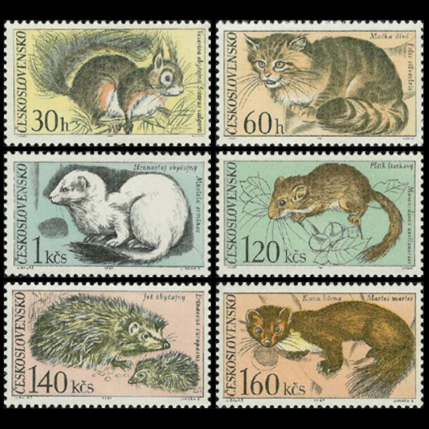 Séria známok československo 1967 - zvieratá - znamky-1967-1731-6