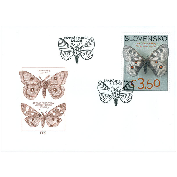 Fdc slovensko 2025 - zbierka motýľov - fdc-848-zbierka-motylov