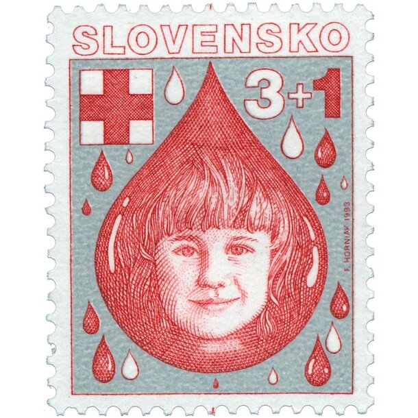Známka slovensko 1993 - červený kríž - známka-1993-Červený-kríž