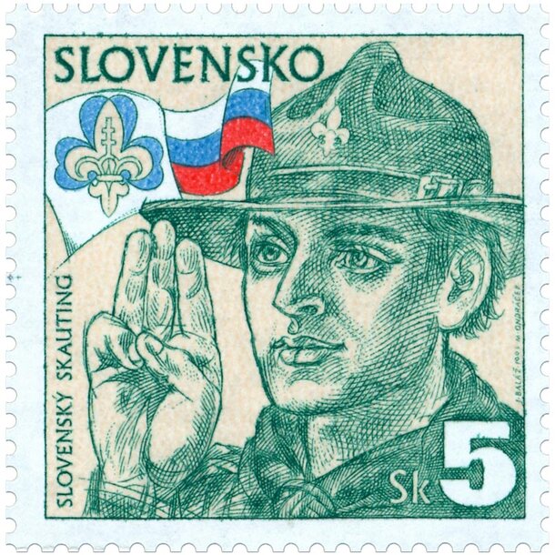 Známka slovensko 1995 - slovenský skauting - známka-1995-skauting