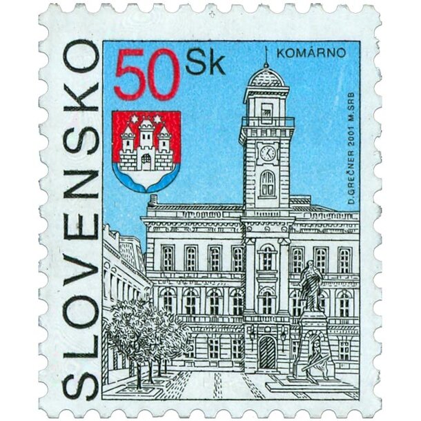 Známka slovensko 2001 - komárno - známka-2001-Komárno