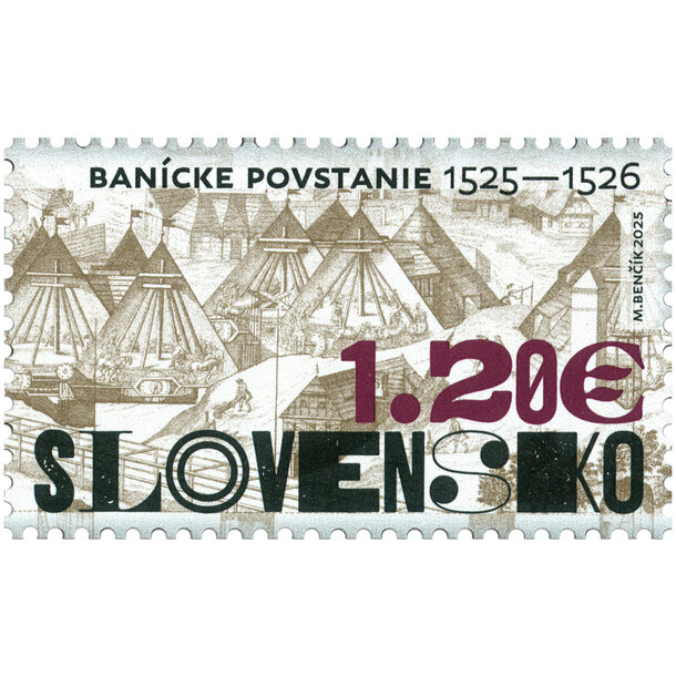 Známka slovensko 2025 - banícke povstanie - znamka-851-banicke-povstanie