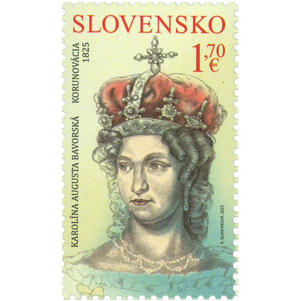 Známka slovensko 2025 - karolína augusta bavorská - znamka-853-karolina-augusta-bavorska