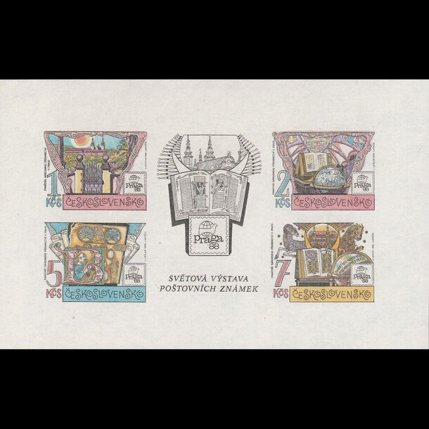 Hárček československo 1988 - národné písomníctvo - harcek-csr-1988-BL80