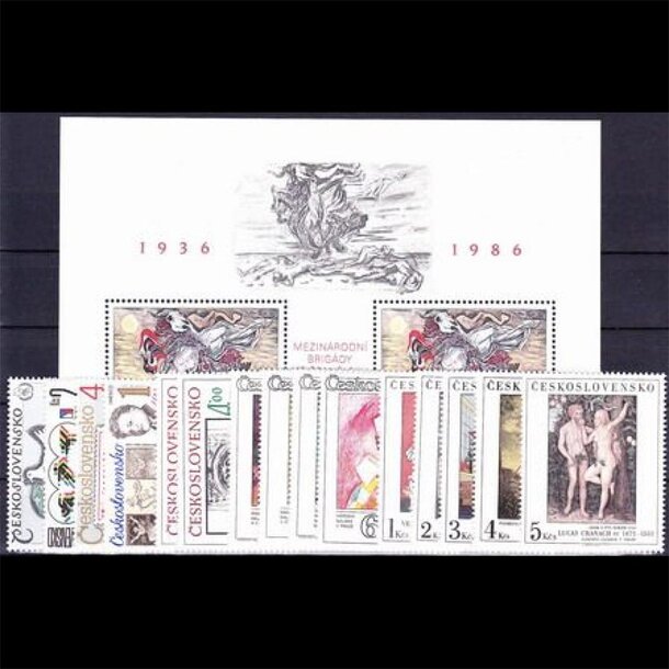 Súbor známok československo 1986 - znamky-csr-1986-2