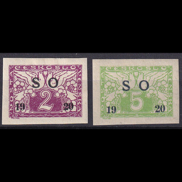 Séria známok československo 1919 - expresné so 1920 (čierna pretlač) - znamky-1918-SO26-7B