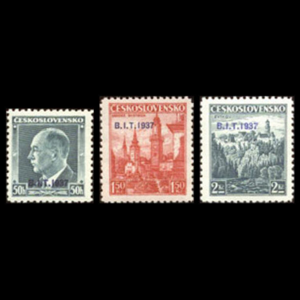 Séria známok československo 1937 - b.i.t. - Znamky-1938-381-3