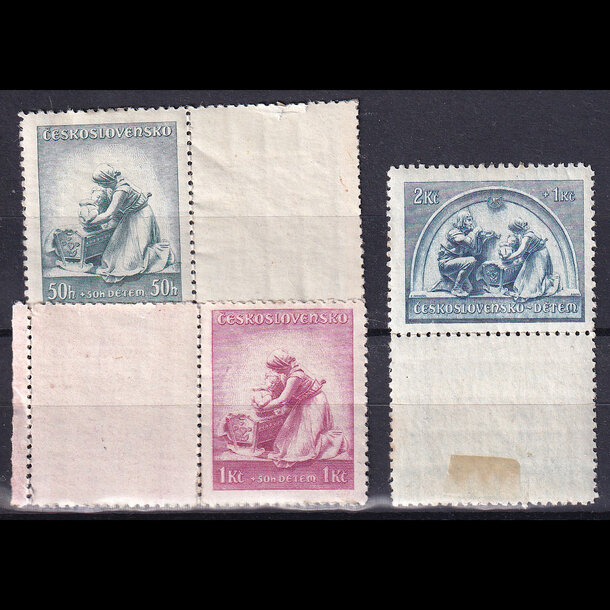 Séria známok československo 1937 - deťom (kupóny) - znamky-1937-361-3-K