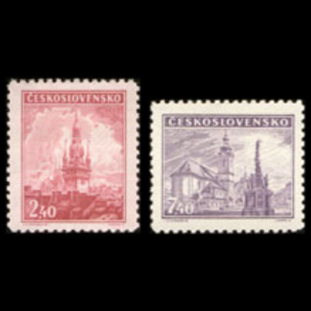Séria známok československo 1946 - mestá - znamky-1944-502-3