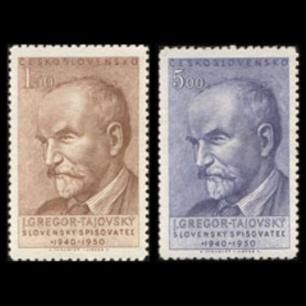 Séria známok československo 1950 - j.g.tajovský - znamky-1950-636-37