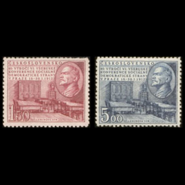 Séria známok československo 1952 - všeruská konferencia - znamky-1952-703-04