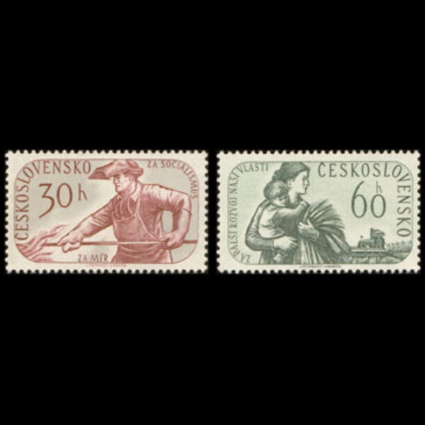 Séria známok československo 1960 - voľby - znamky-1960-1199-00