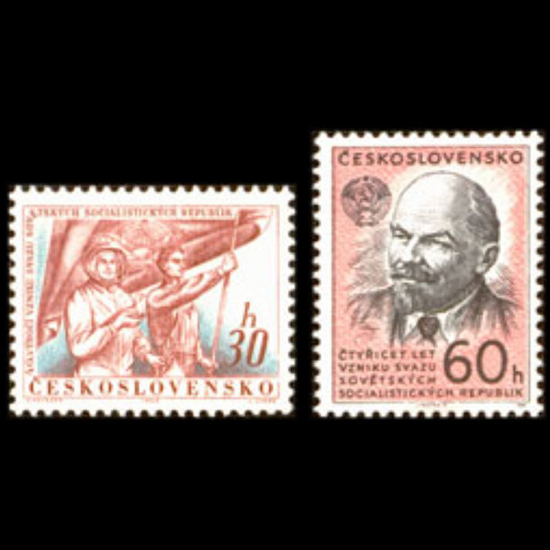 Séria známok československo 1962 - zssr - znamky-1962-1366-67