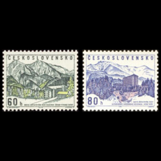 Séria známok československo 1964 - rekreácia roh - znamky-1964-1457-58