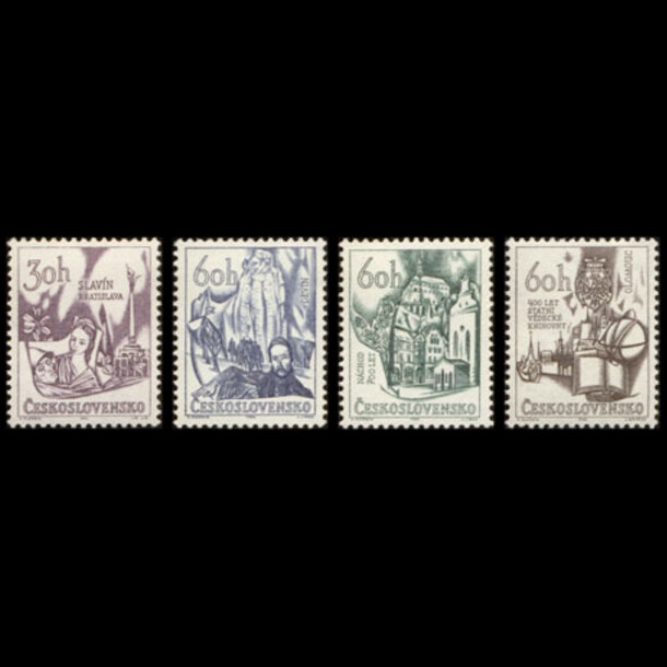Séria známok československo 1966 - pamätné miesta - znamky-1966-1638-41