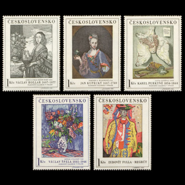 Séria známok československo 1966 - umenie - znamky-1966-1668-72