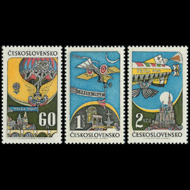 Séria známok československo 1968 - letecké praga 68 - znamky-1968-1767-69