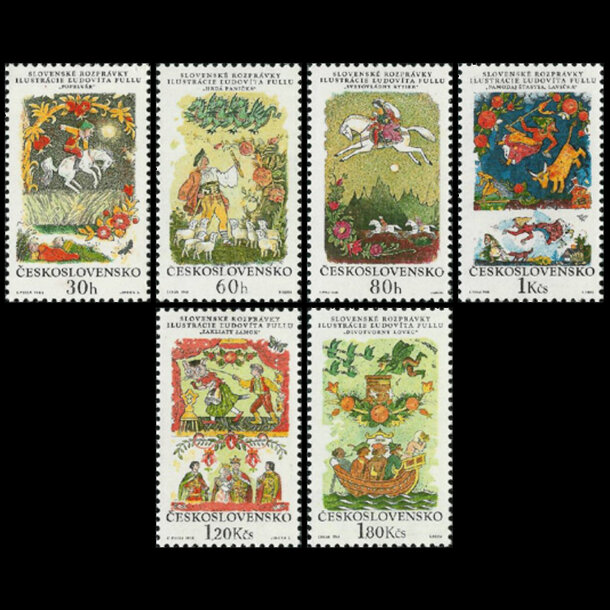 Séria známok československo 1968 - slovenské rozprávky - znamky-1968-1844-49