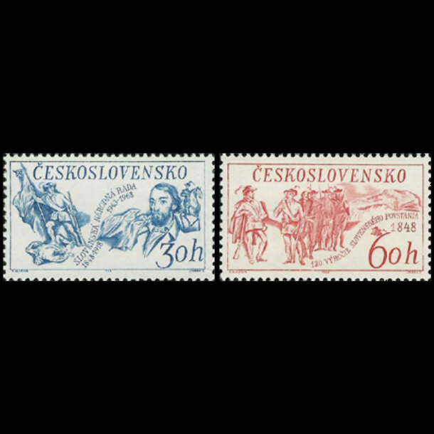 Séria známok československo 1968 - slovenské výročia - znamky-1969-1814-15