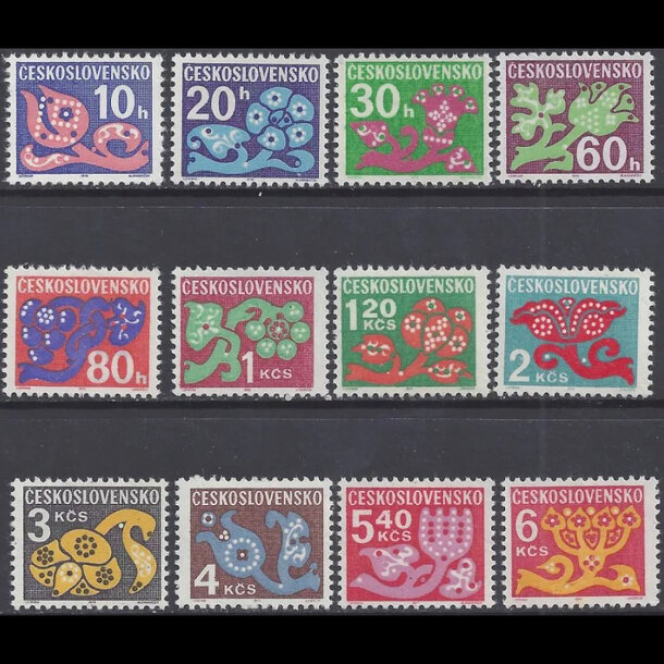 Séria známok československo 1971-1972 - doplatné - znamky-1971-P92-103