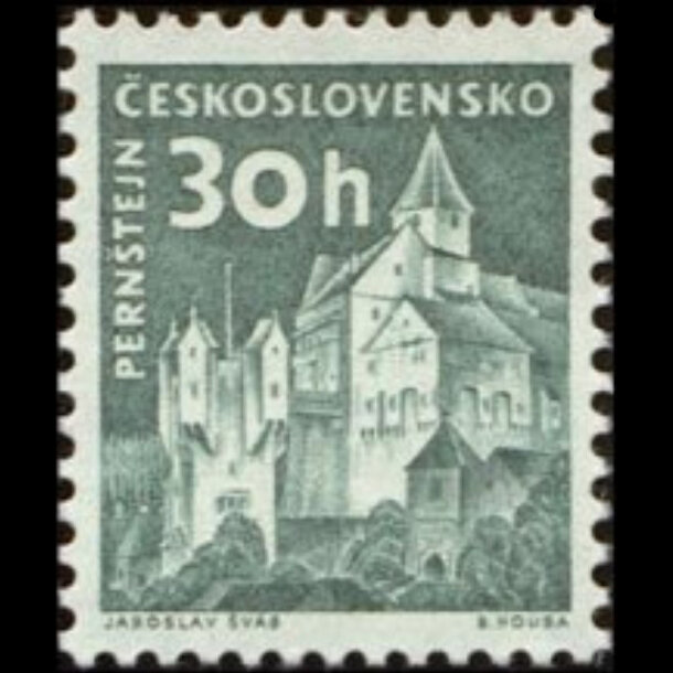 Známka československo 1961 - pernštejn - znamky-1961-1300jpg