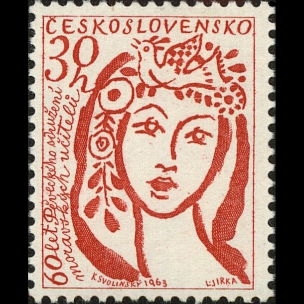 Známka československo 1963 - zbor moravských učiteľov - znamky-1962-1409