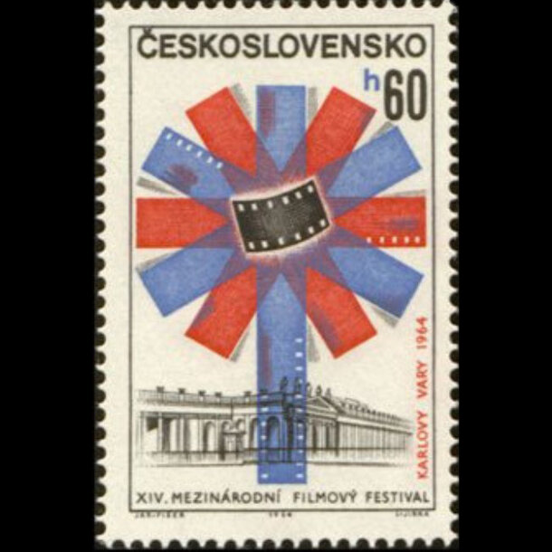 Známka československo 1964 - mff karlove vary - znamky-1964-1477