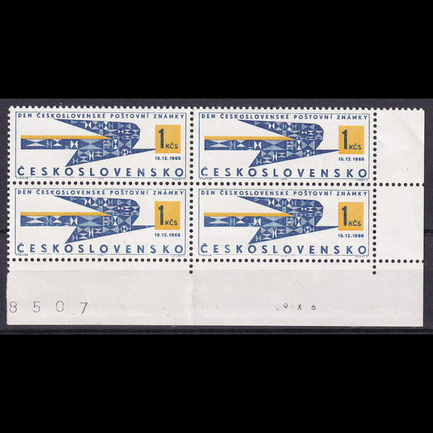 Známka československo 1966 - deň poštovej známky (štvorblok) - znamky-1966-1673-4bloky