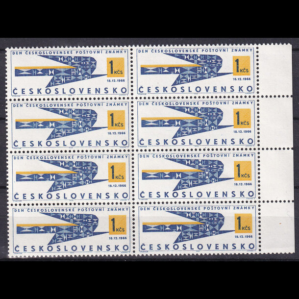 Známka československo 1966 - deň poštovej známky (osemblok) - znamky-1966-1673-8bloky