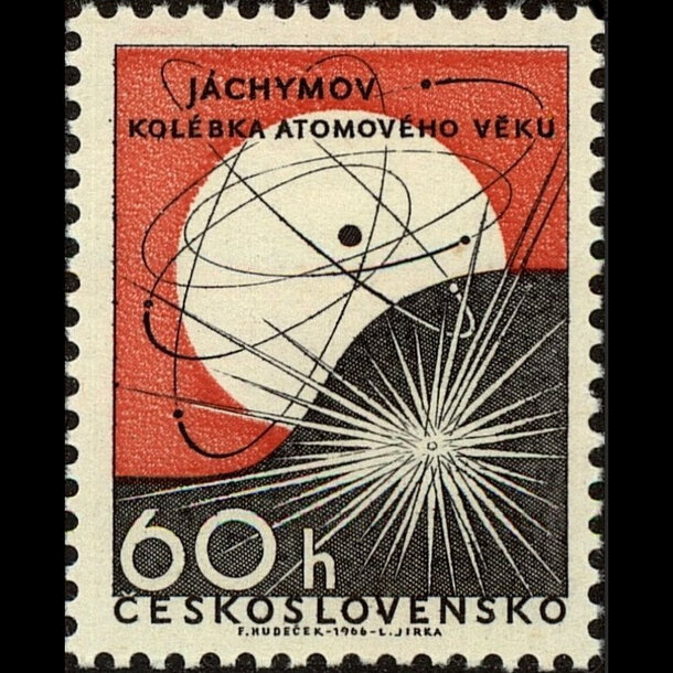 Známka československo 1966 - jadrová energetika - znamky-1966-1645