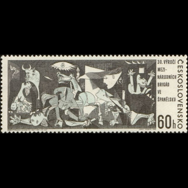 Známka československo 1966 - p. picasso - guernica - znamky-1966-1637