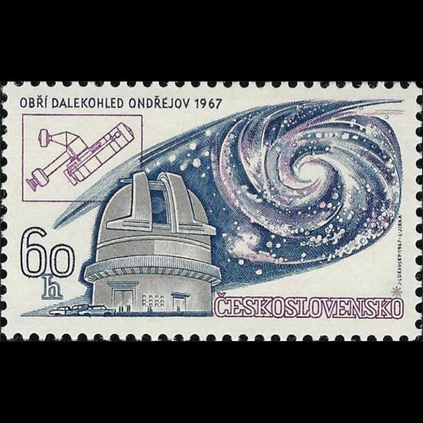 Známka československo 1967 - hvezdáreň ondřejov - znamky-1967-1720