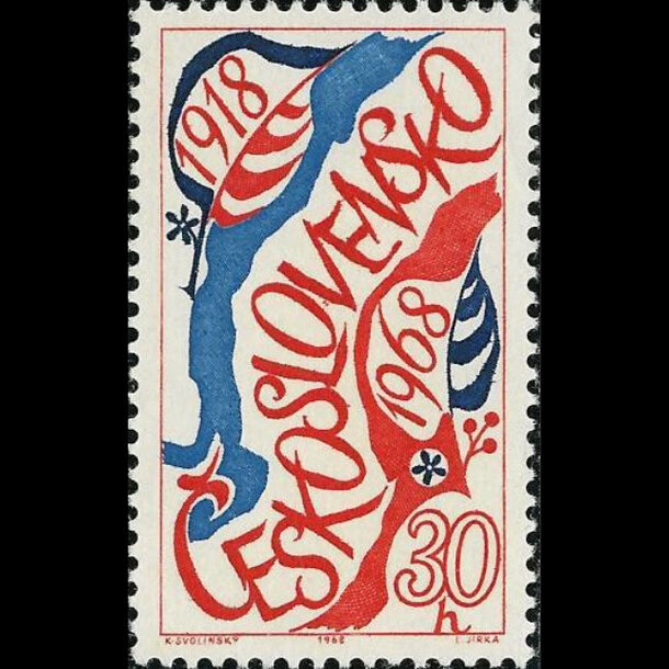 Známka československo 1968 - 50 rokov čsr - znamky-1968-1762