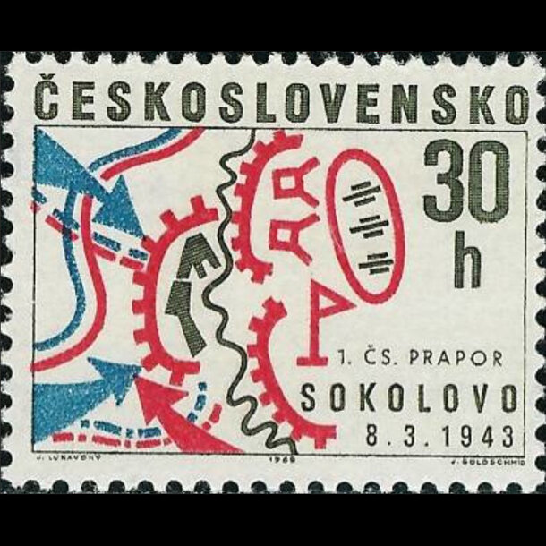 Známka československo 1968 - boje pri sokolove - znamky-1968-1773