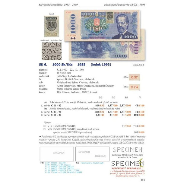 Katalóg papierové platidlá na území čiech, moravy a slovenska 1900 - 2026 - mäkká väzba - Katalóg Papierové platidlá ČSR, ČR a SR 1900-2026-6