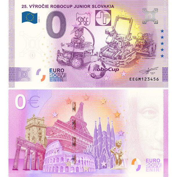 0 euro souvenir slovensko 2025 - robocup - GM_0-euro-souvenir-robocup-25-vyrocie