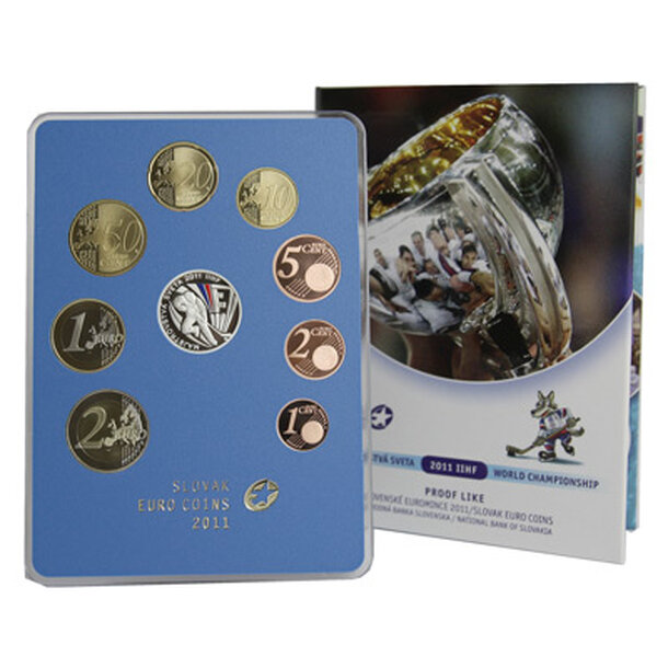 Sada euro mincí sr11 - ms hokej 2011 proof - IIHF2011_prooflike_plexi._400