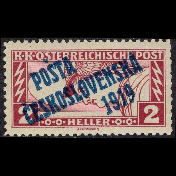 Známka československo 1919 - 2 h rakúska expres pošta - pretlač 1919 - znamky-1919-69Aa