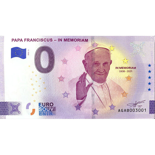 0 euro souvenir argentína 2025 - papa franciscus - in memoriam - 0 Euro Souvenir 2025 - Papa Franciscus - In Memoriam