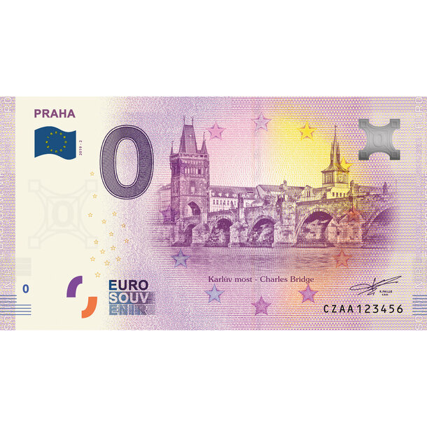 0 euro souvenir česko 2019 - praha - AA_0-euro-souvenir-praha-2-a-hr